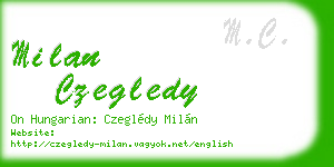 milan czegledy business card