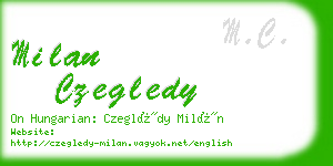 milan czegledy business card